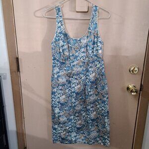 Peruvian Connection Floral Dress Red Black Sleeveless size 6